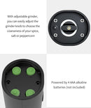 Moedor elétrico automático de pimenta e sal com luz LED Fabricantes de parceiros de aspereza ajustável